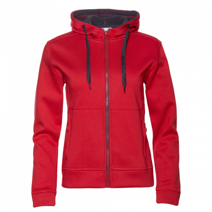 Толстовка женская STAN с капюшоном на молнии сэндвич 320, 19, Красный, (14) (42/XS)