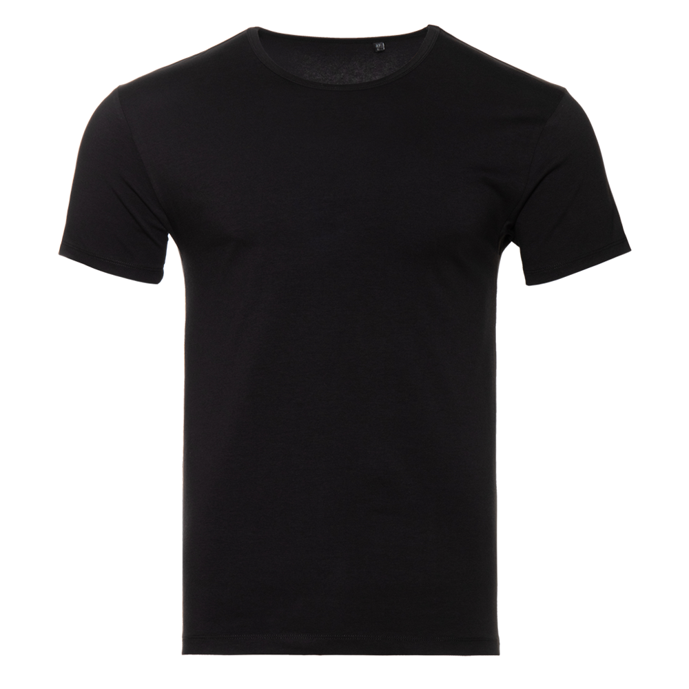 Футболка мужская STAN хлопок/эластан 180, 37, Чёрный, (20) (44/XS)
