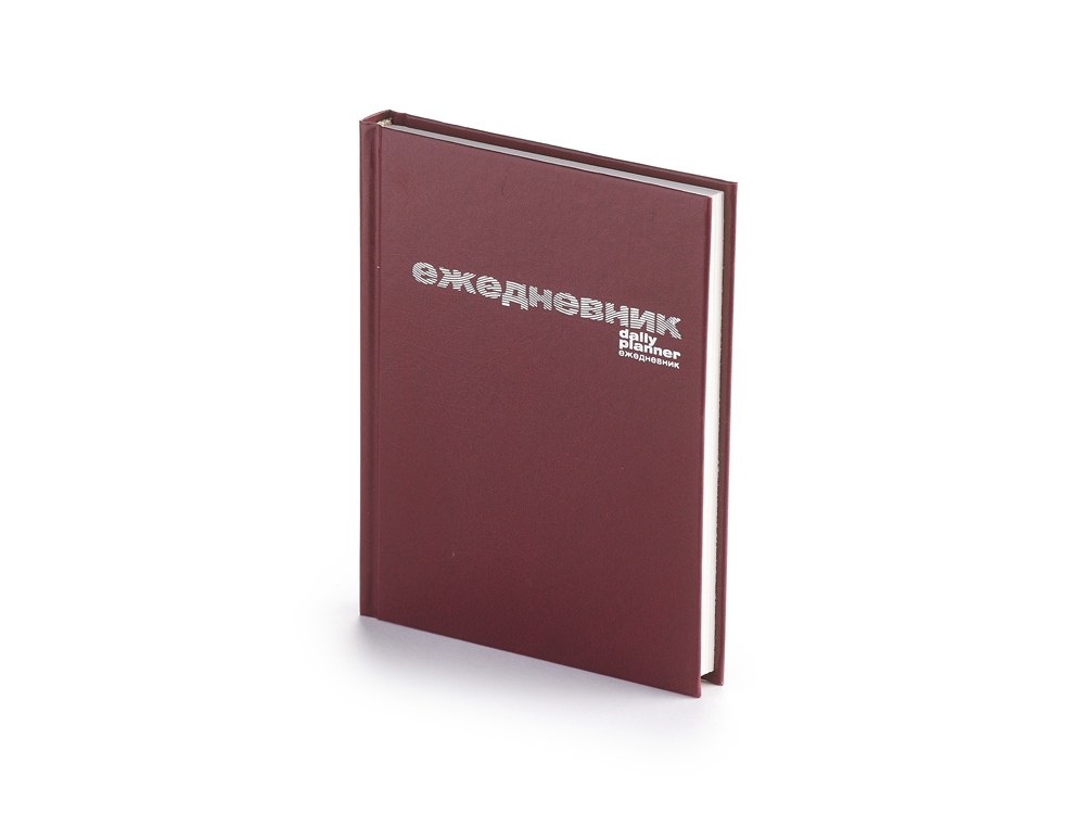 Ежедневник А6 недатированный Бумвинил, бордовый, A6