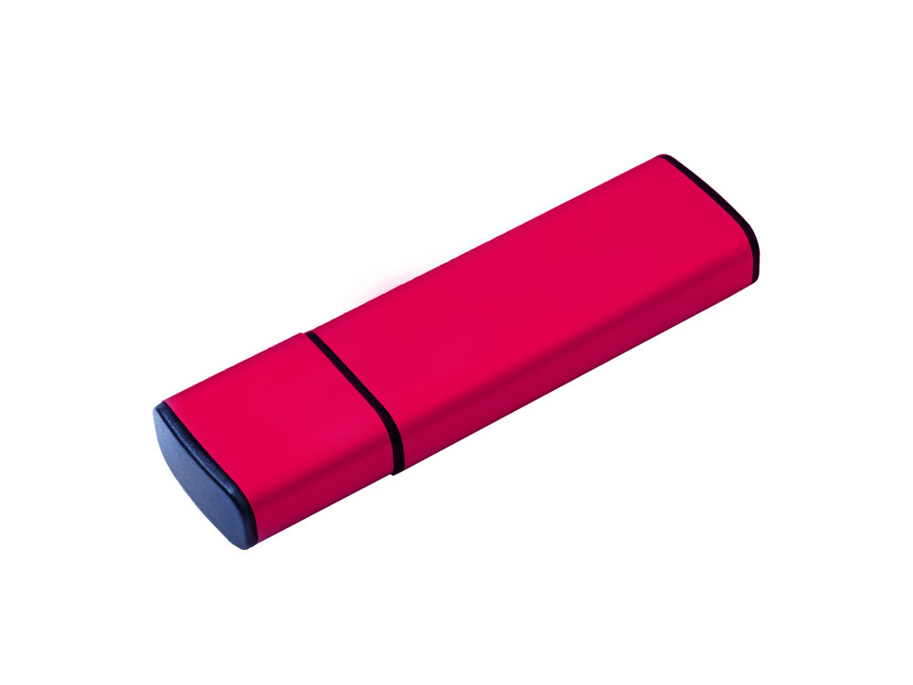 USB-флешка металлическая на 512 Mb с колпачком, красный, 512Mb