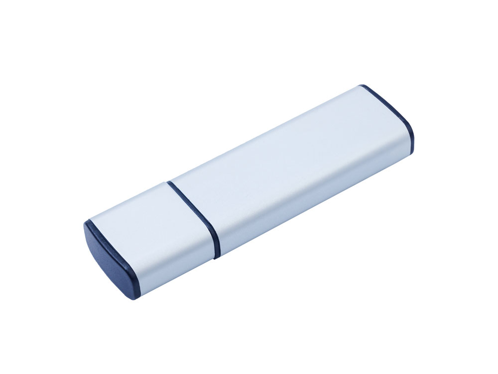 USB-флешка металлическая на 4ГБ с колпачком, серебро, 4Gb