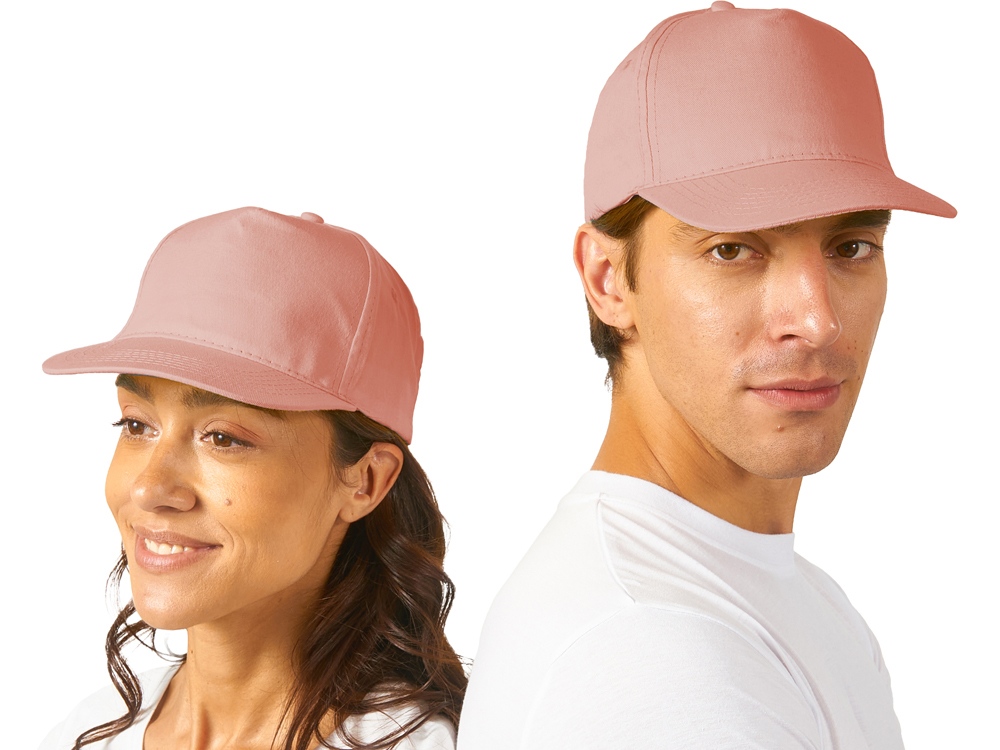 Бейсболка Memphis 5-ти панельная 165 гр, лососевый, 60