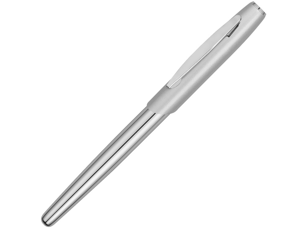 Ручка роллер Roma, серебристый, черные чернила, черный