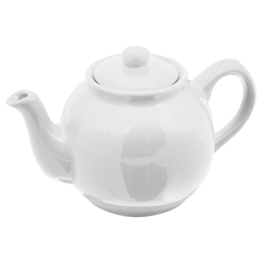 Чайник Лондон; 17х10,5х10,2см, 400мл; фаянс; белый