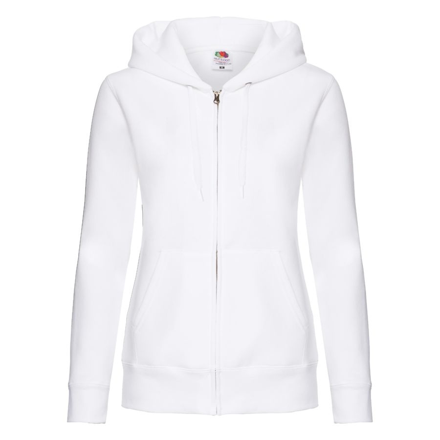 Толстовка Lady-Fit Hooded Sweat Jacket, белый_L, 75% х/б, 25% п/э, 280 г/м2
