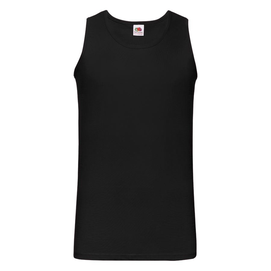 Майка мужская Athletic Vest, черный_M, 100% х/б, 160 г/м2