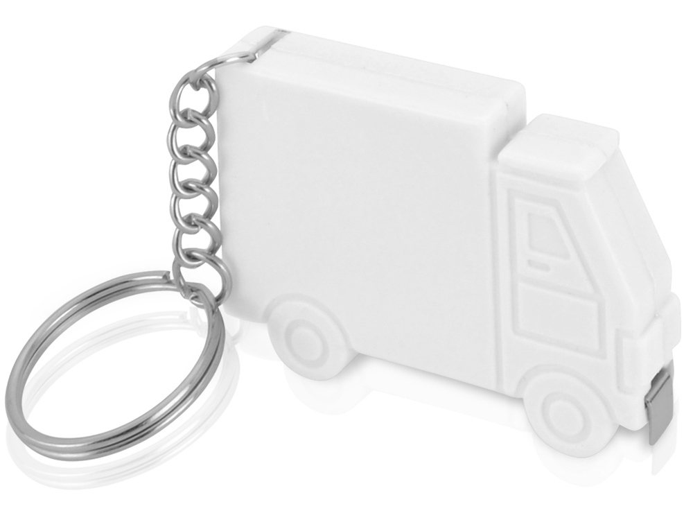 Брелок-рулетка Грузовик,1 м., белый, 1м