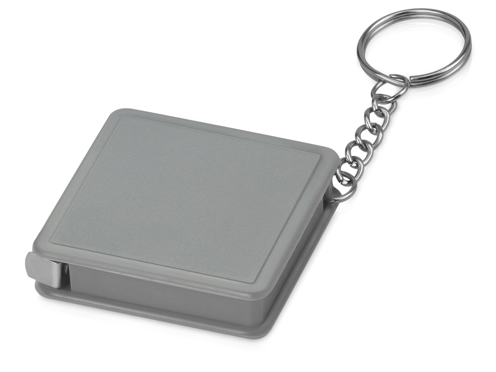 Брелок-рулетка Дюйм, 1 м., серый, 1м