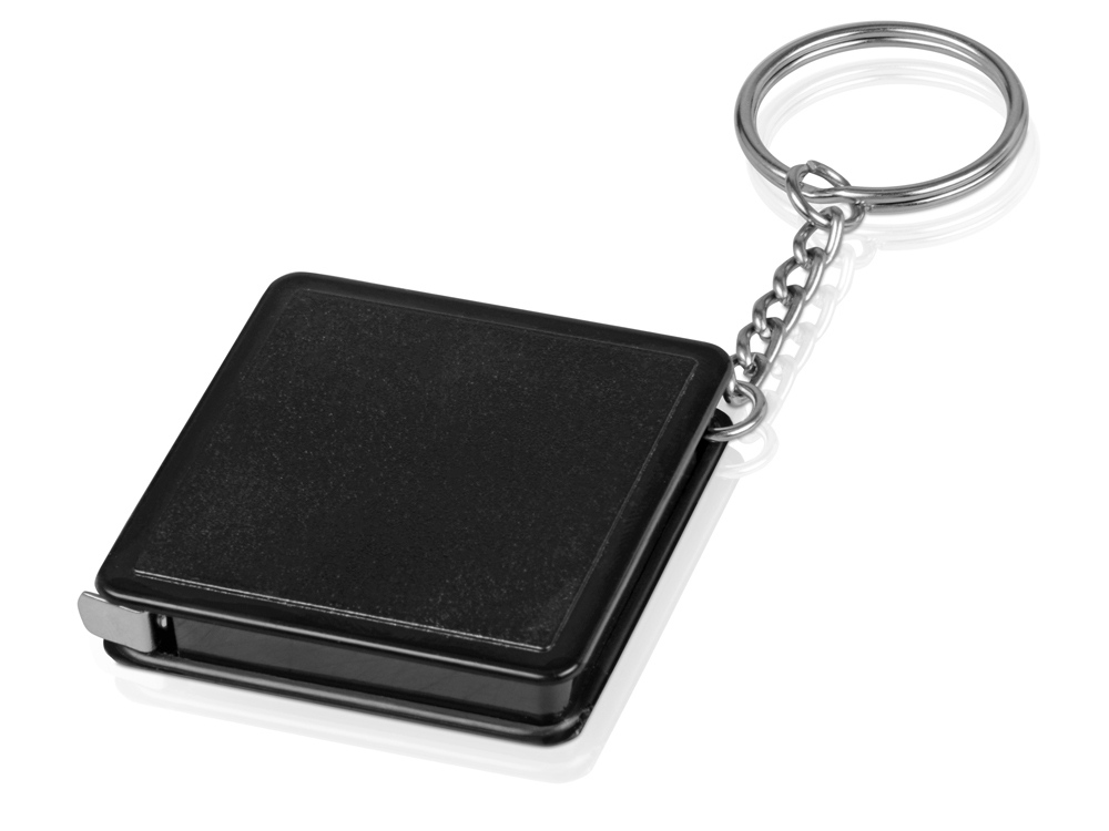 Брелок-рулетка Дюйм, 1 м., черный, 1м